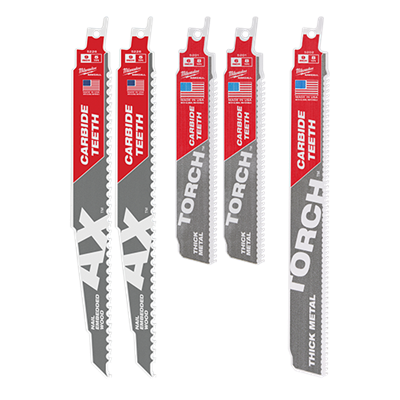 SAWZALL® Carbide Demolition Wood and Metal Cutting Reciprocating Saw Blade Set (5-Piece)
